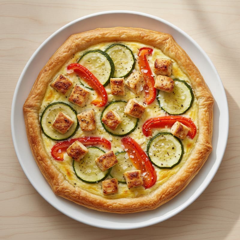 Puff Pastry Savory Tart with Roasted Vegetables