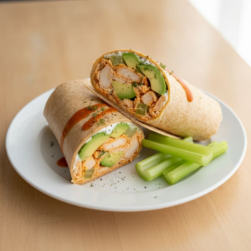 Buffalo Ranch Chicken & Celery Wrap