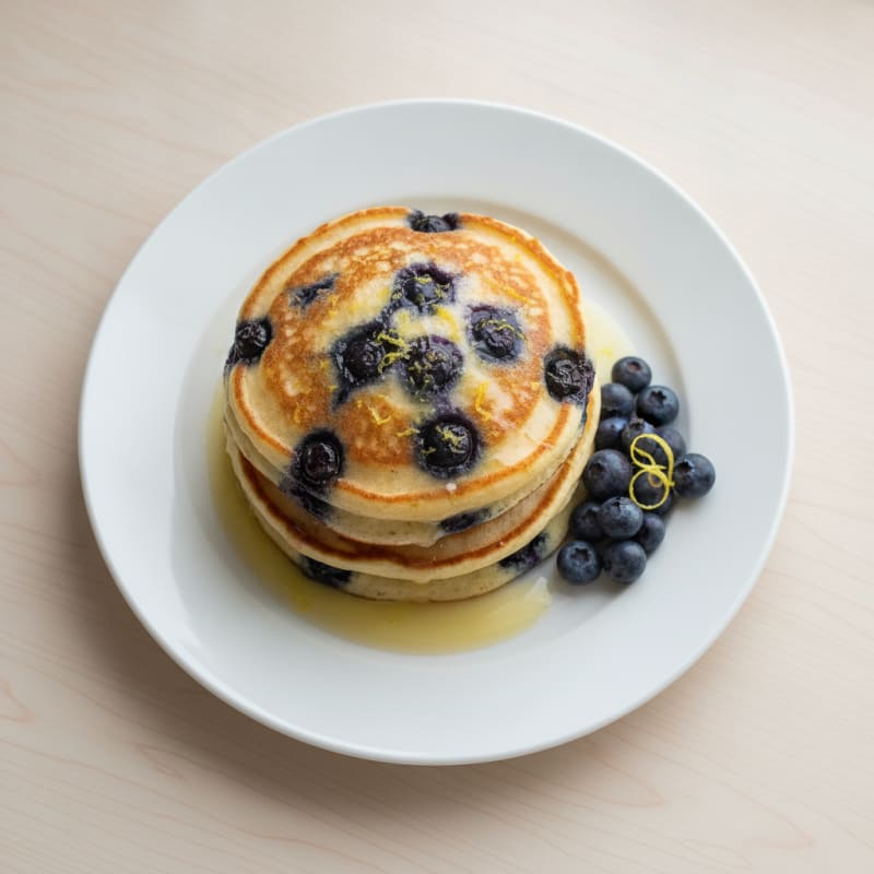 Blueberry Ricotta Pancakes with Lemon Zest
