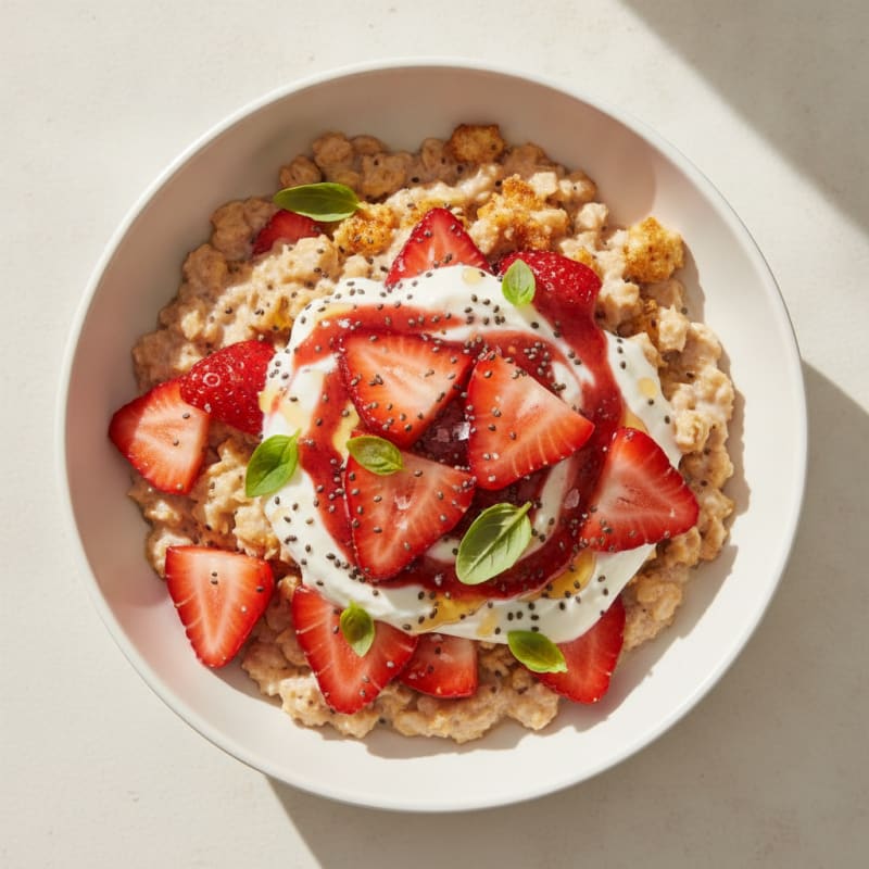 Strawberry Shortcake Overnight Oats