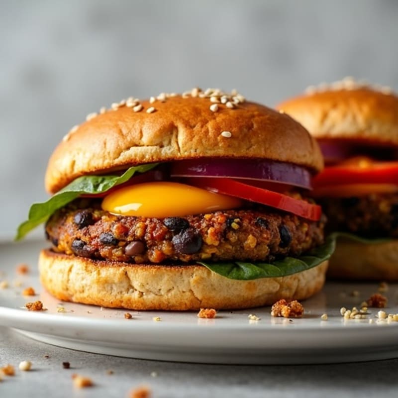 Smoky Southwest Black Bean Quinoa Burgers