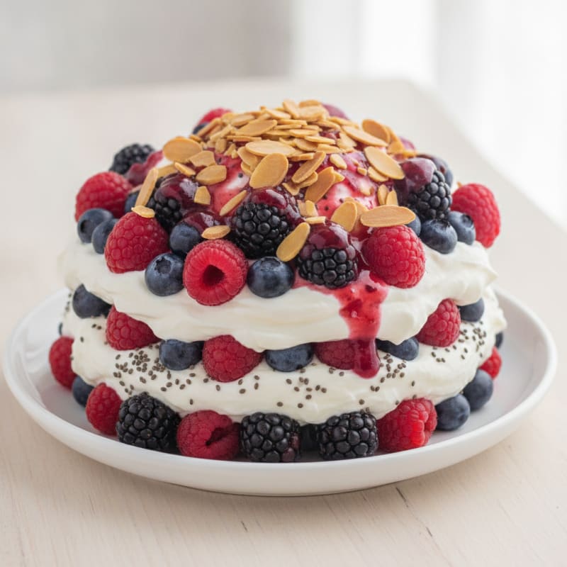 Creamy Greek Yogurt Protein Parfait with Mixed Berries
