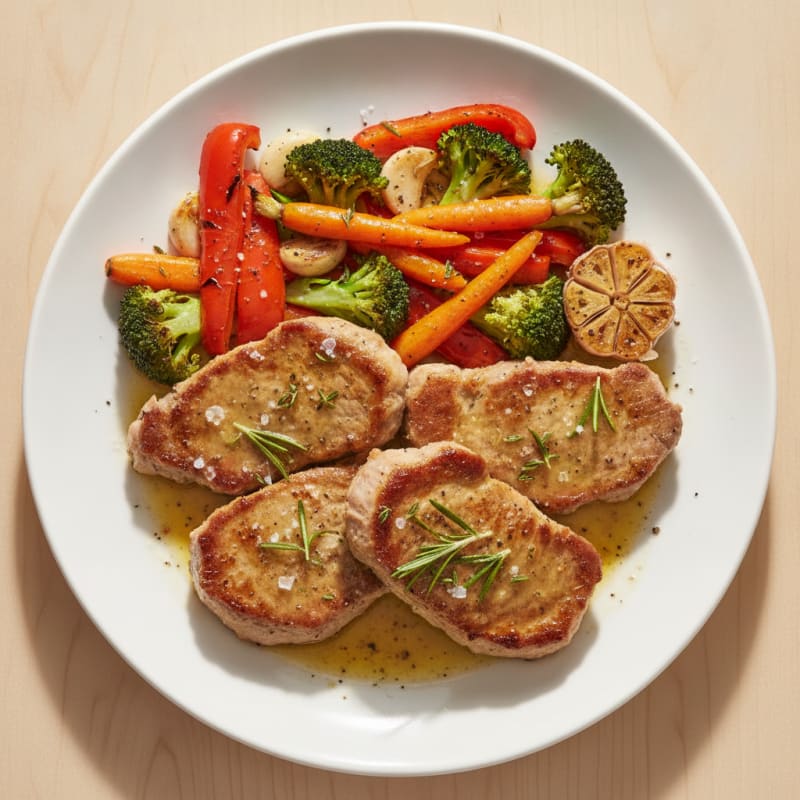 Lemon Herb Veal with Roasted Vegetables
