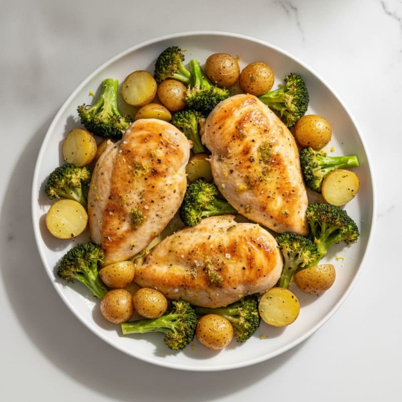 Sheet Pan Lemon Herb Chicken and Veggies