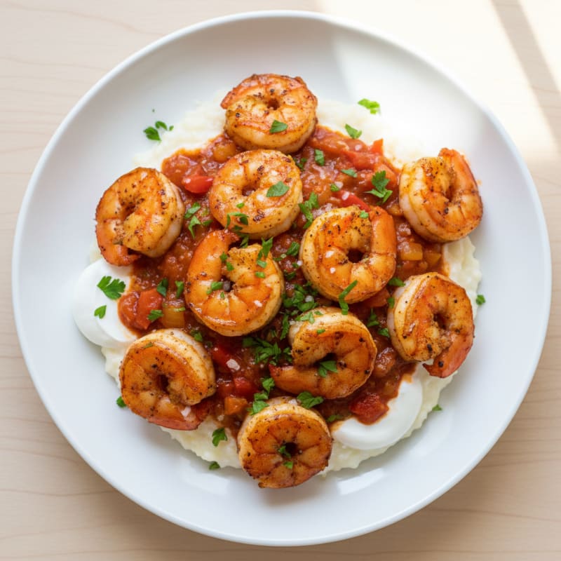 Creamy Cajun Shrimp and Grits