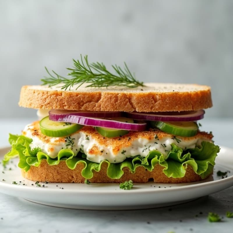 Herb-Roasted Chicken and Greek Yogurt Salad Sandwich