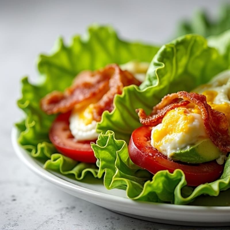 Crispy Bacon, Creamy Avocado, and Fresh Tomato Lettuce Wraps