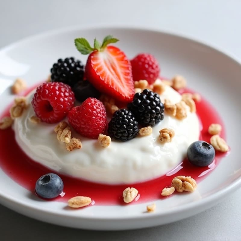 Creamy Greek Yogurt with Fresh Berries and Toasted Nuts