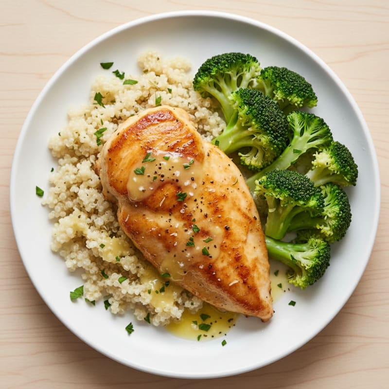 Crispy Pan-Seared Lemon-Herb Chicken Breast
