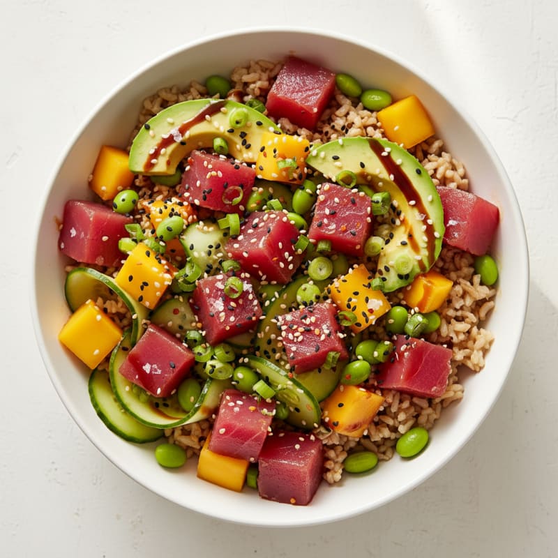 Ahi Tuna Poke Bowl with Mango