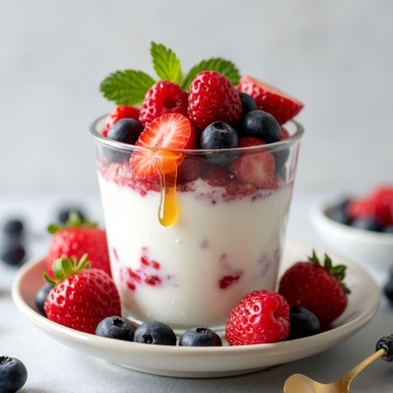 Creamy Greek Yogurt Protein Parfait with Berries