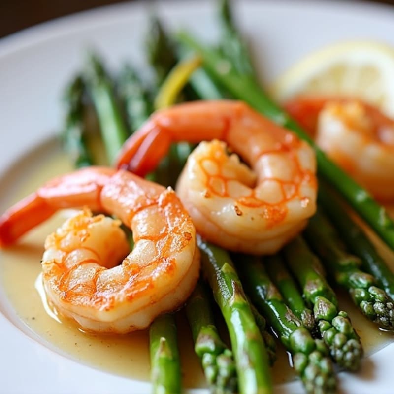 Pan-Seared Garlic Lemon Shrimp with Tender Asparagus
