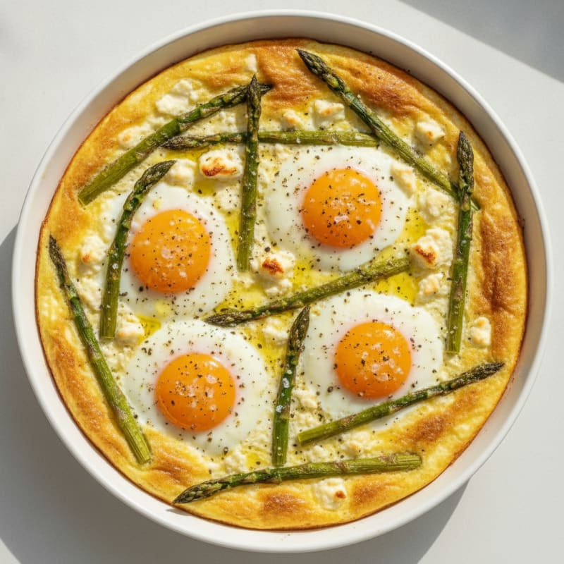 Baked Eggs with Roasted Asparagus