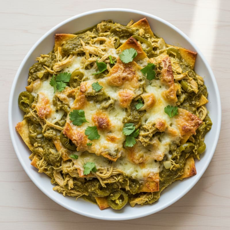Chicken Enchilada Bake with Green Chiles