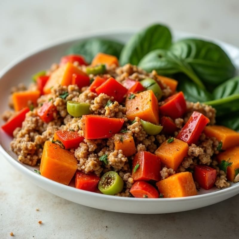 Hearty Ground Turkey and Sweet Potato Hash