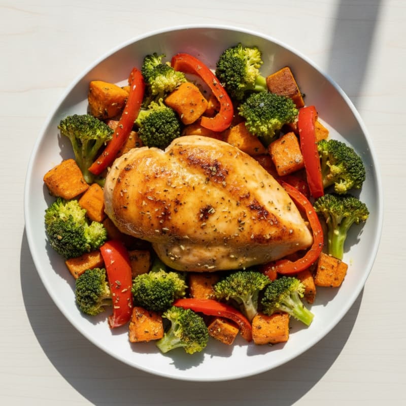 Lemon Herb Roasted Chicken and Veggies