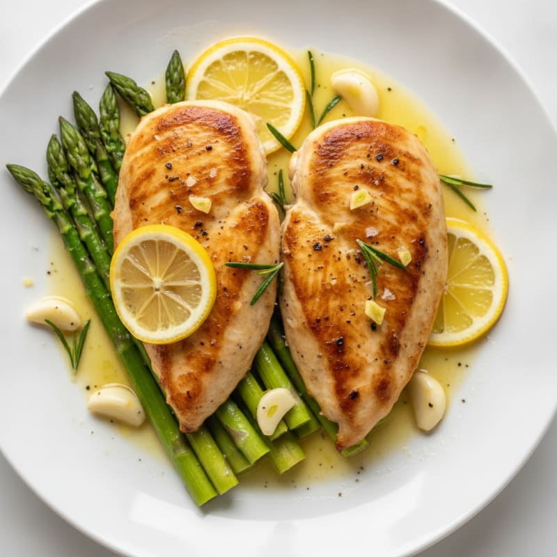 Lemon-Herb Pan-Seared Chicken with Asparagus