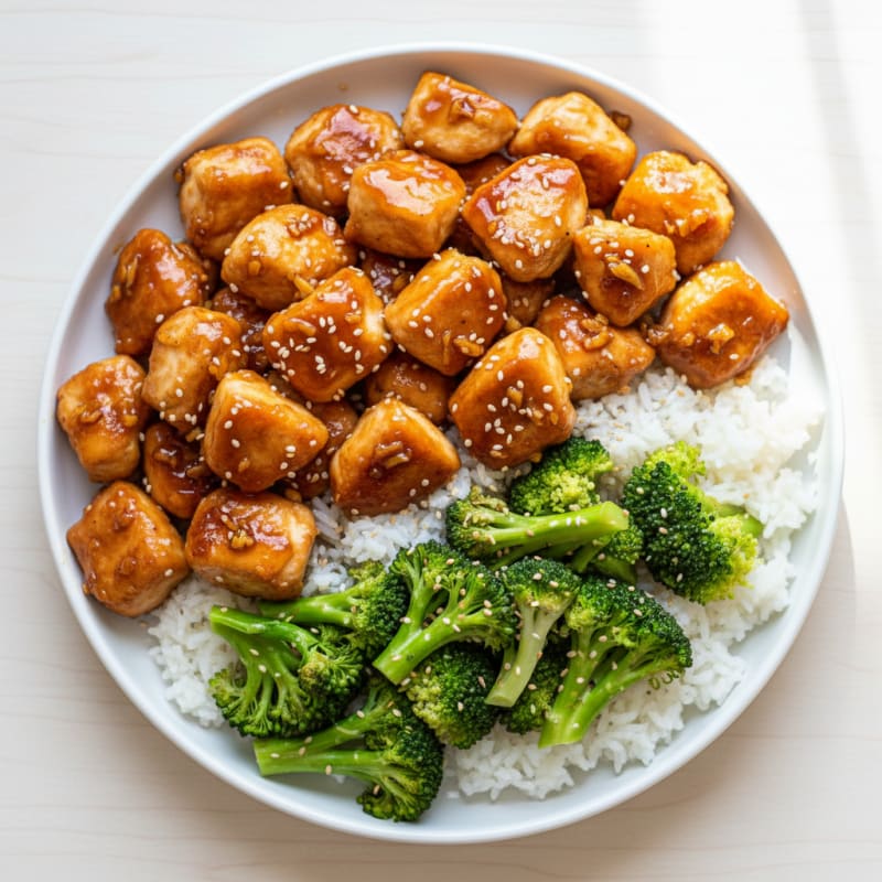 Crispy Teriyaki Chicken and Broccoli