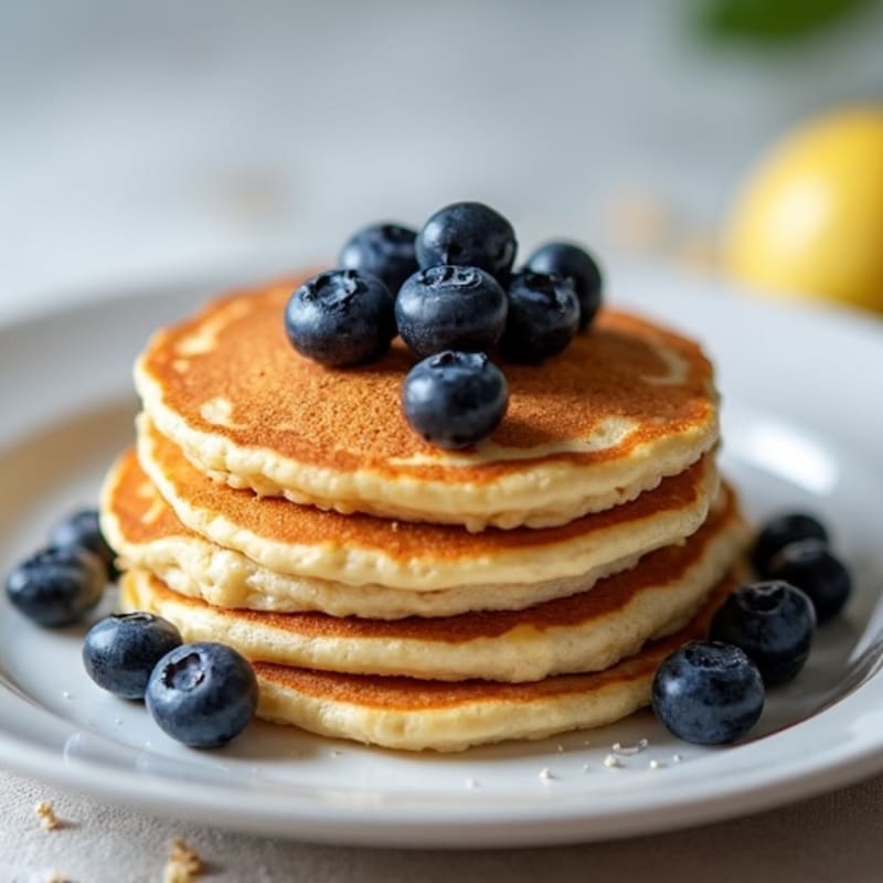 Fluffy High-Protein Blueberry Pancakes