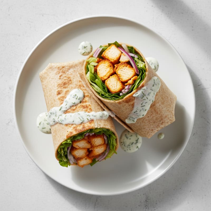 Crispy Buffalo Ranch Chicken Wraps