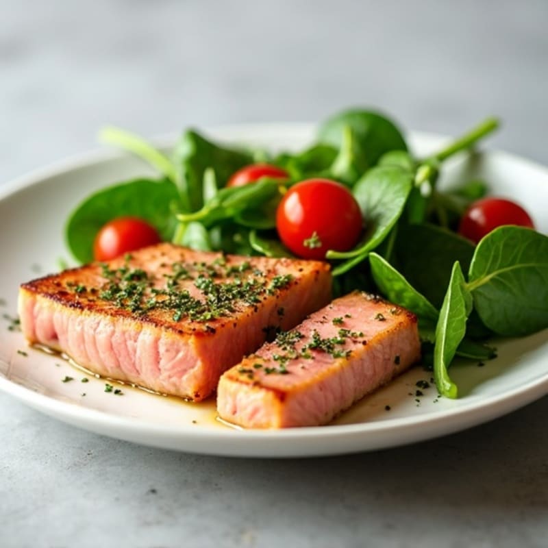 Lemon-Herb Pan Seared Tuna Steak