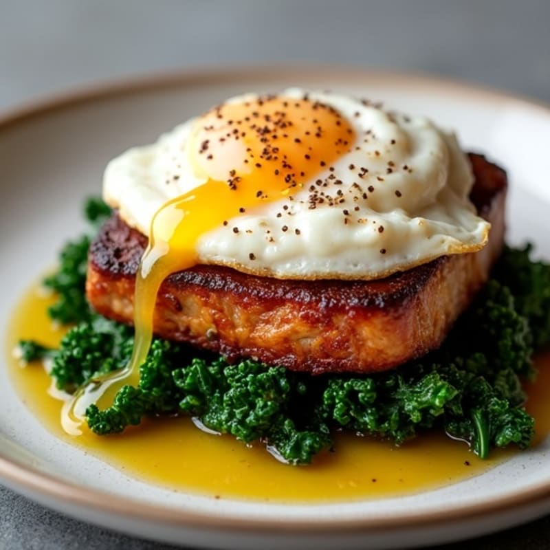 Crispy Slow-Braised Pork Belly with Garlicky Greens