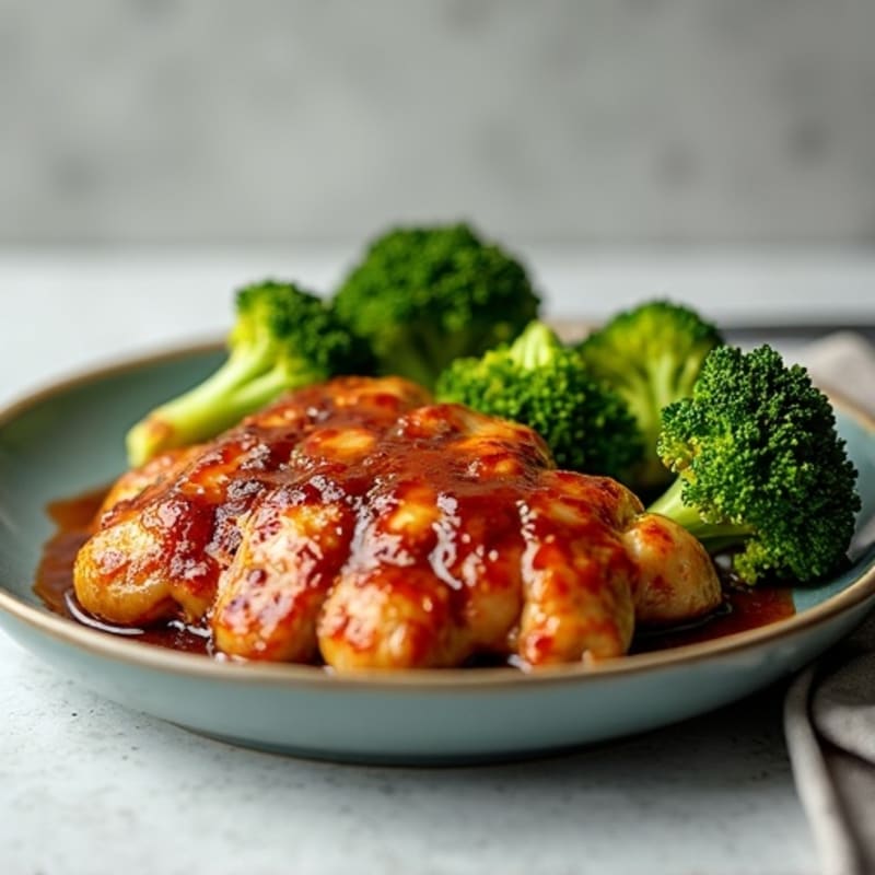 Sticky Teriyaki Chicken with Crispy Roasted Broccoli