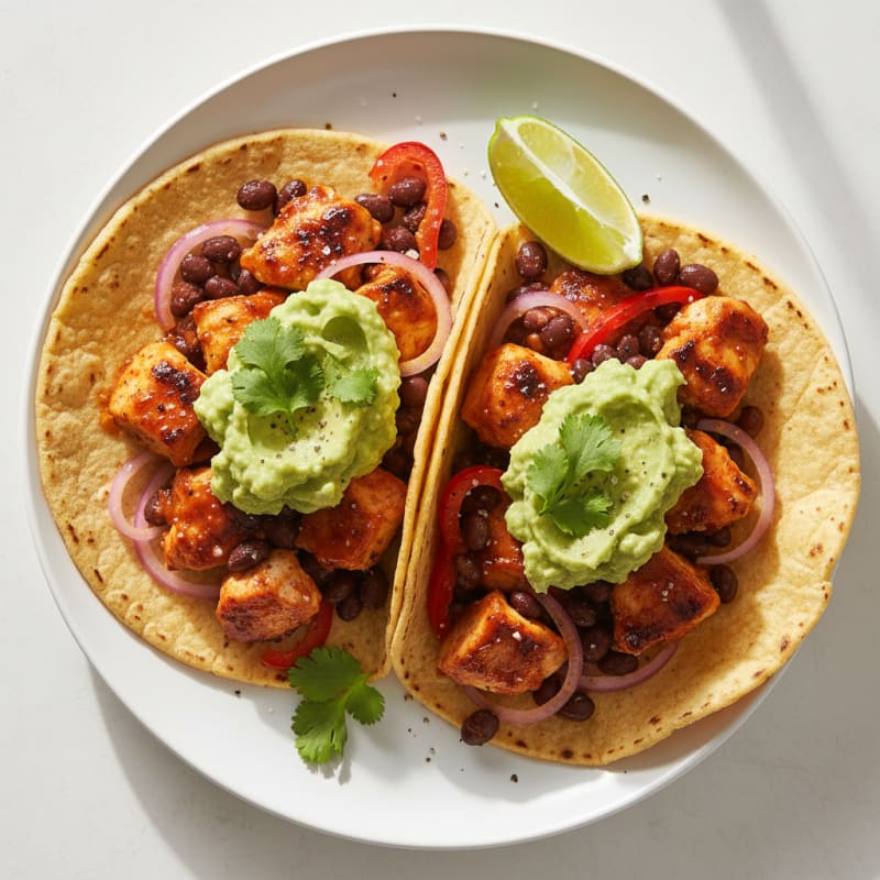 Smoky Chipotle Chicken and Black Bean Tacos