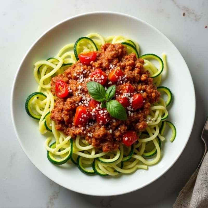 Lean Turkey and Zucchini Noodle Bolognese