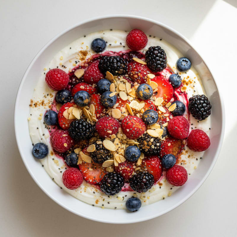 Mixed Berry Vegan Yogurt Bowl