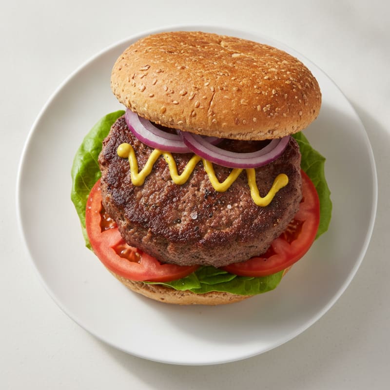 Classic Beef Burger with Toasted Bun