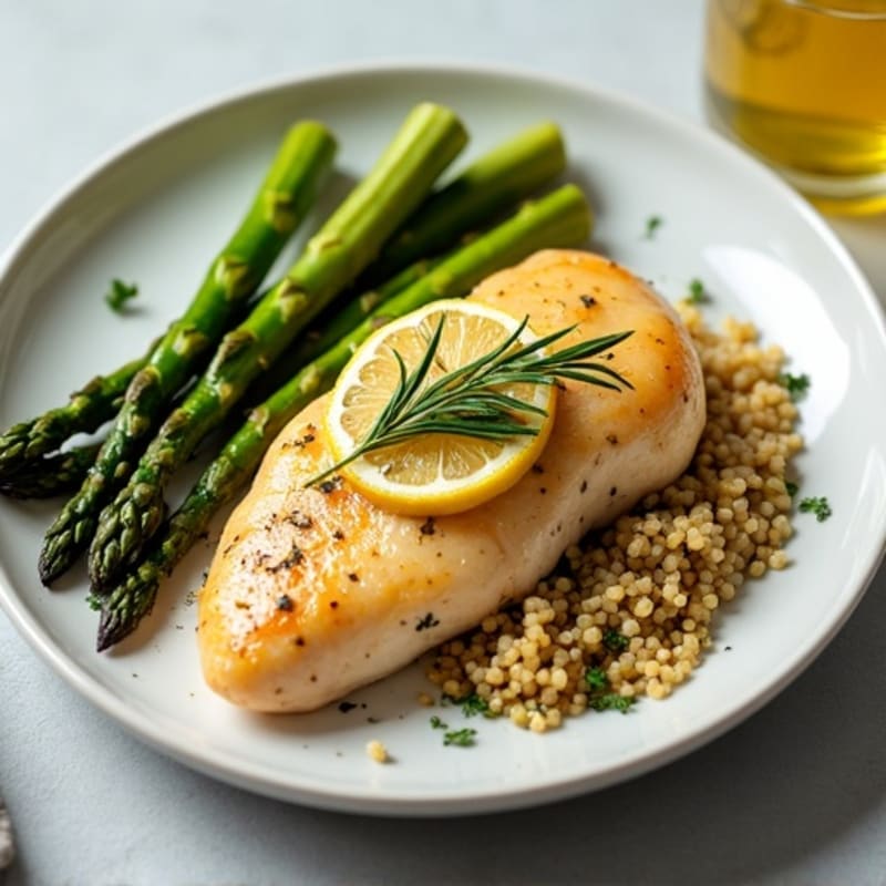 Lemon Herb Baked Chicken with Roasted Asparagus