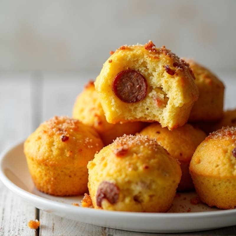 Golden Baked Chicken Sausage Cornbread Bites