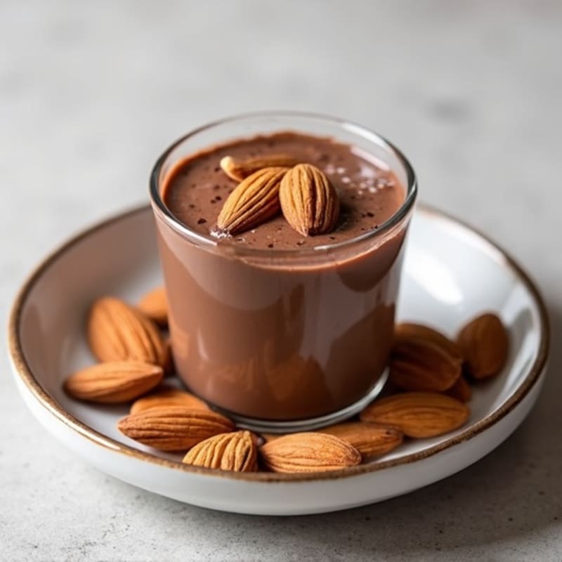 Silky Chocolate Protein Pudding with Almonds