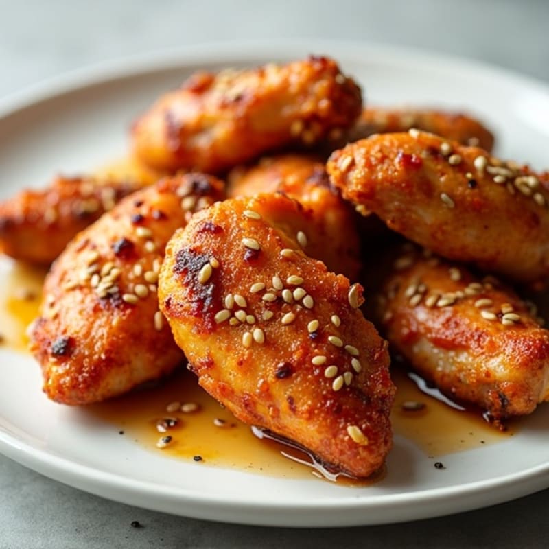 Crispy Baked Chicken with Sweet and Spicy Ginger Glaze