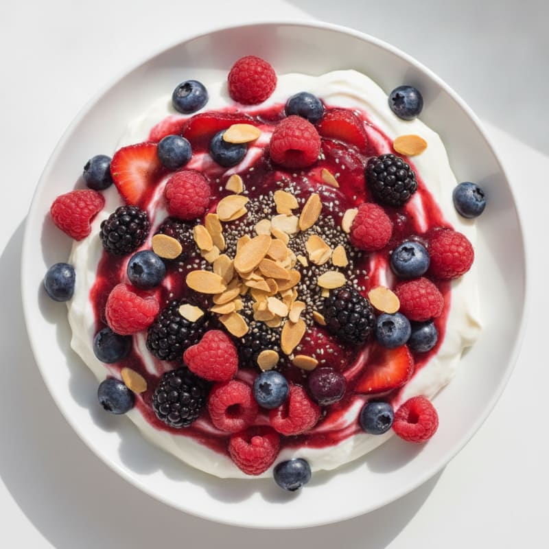 Creamy Greek Yogurt Protein Parfait with Mixed Berries