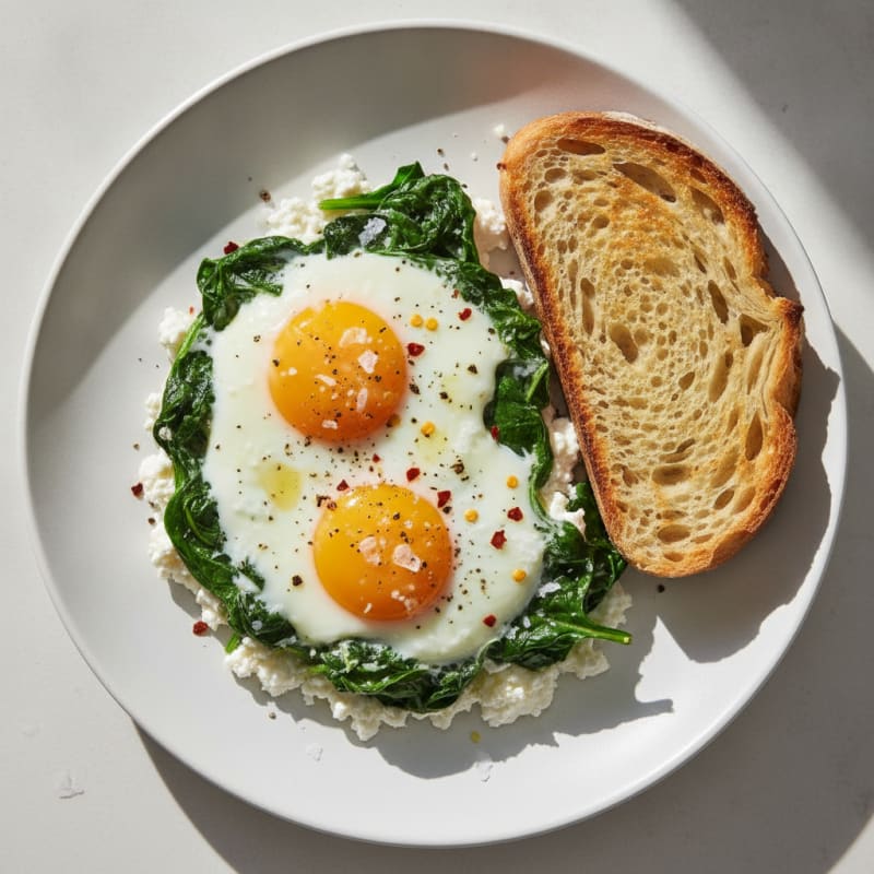 Baked Eggs with Sourdough Toast