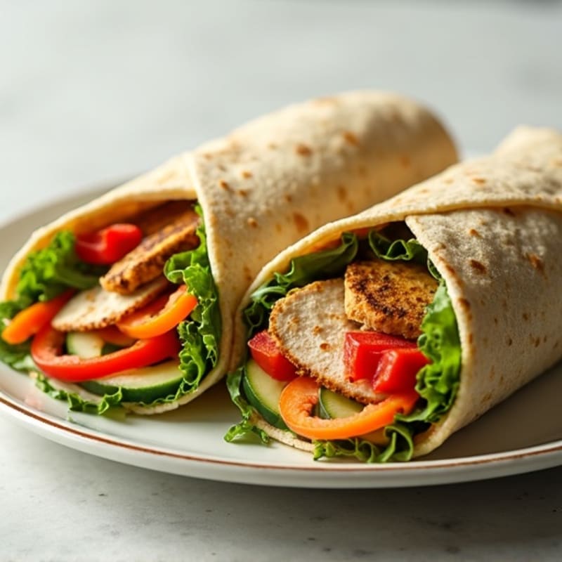 Fresh Veggie Hummus Wrap