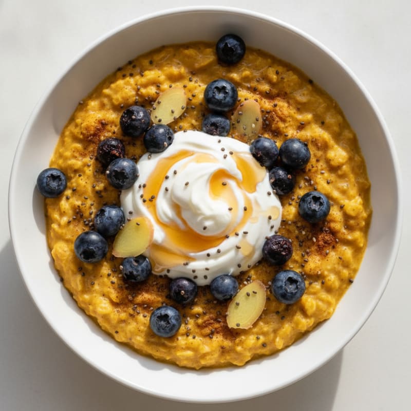 Blueberry-Ginger Oatmeal Power Bowl
