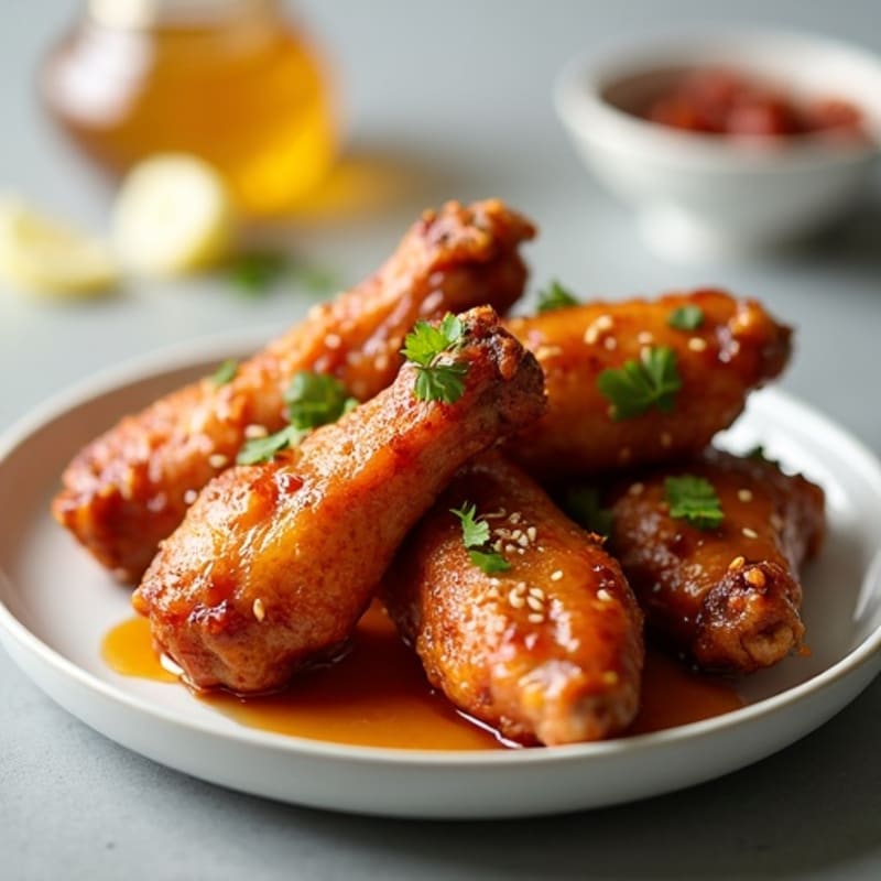 Crispy Baked Sticky Honey Chicken Wings