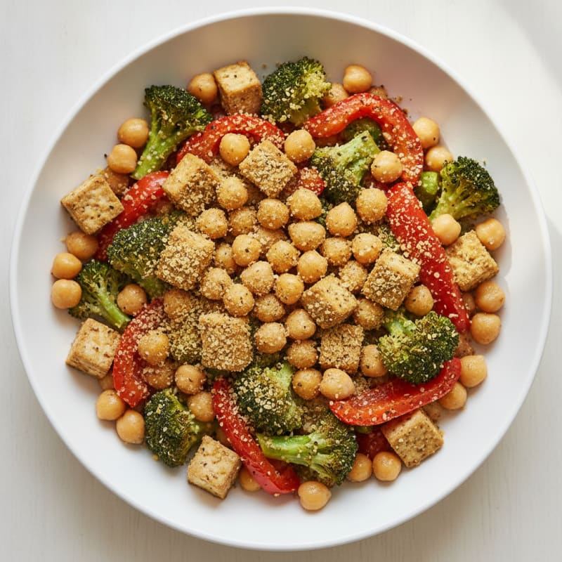 Roasted Vegetable and Chickpea Bowl