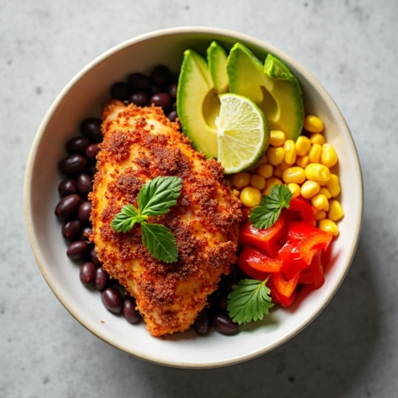 Crispy Southwest Chicken and Black Bean Bowl