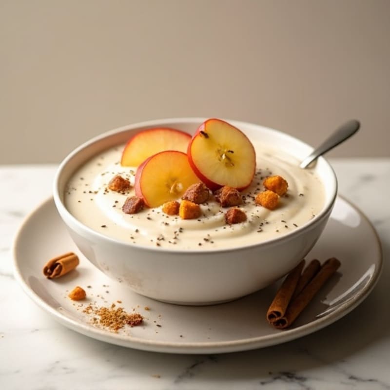 Warm Spiced Apple Protein Pudding