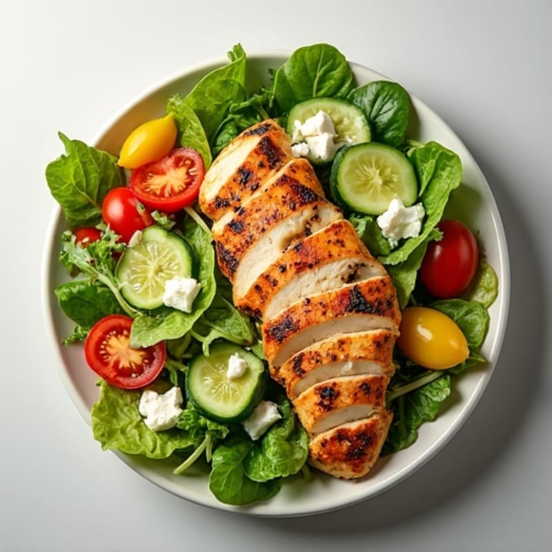 Grilled Chicken Salad with Mixed Greens and Lemon Vinaigrette