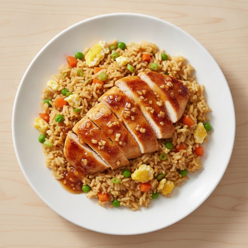 Honey-Garlic Chicken with Savory Fried Rice