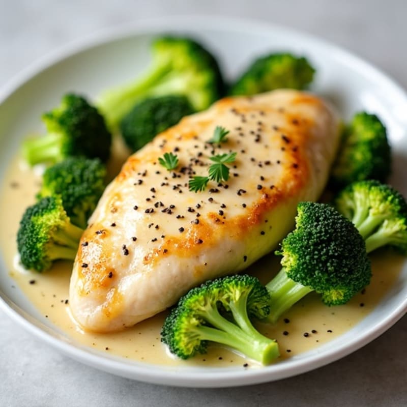 Healthy Creamy Chicken and Broccoli Bake