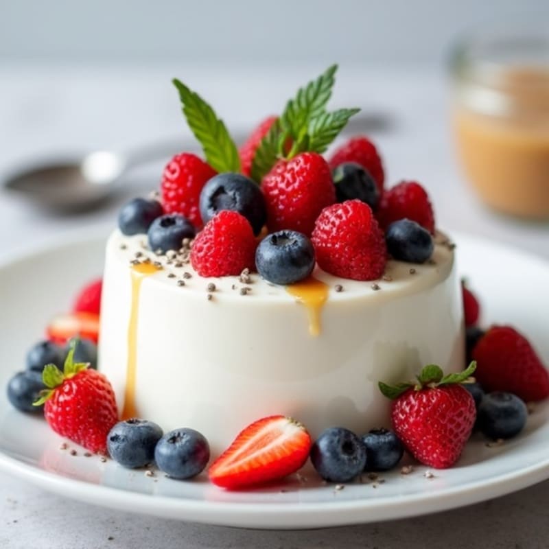 Creamy Greek Yogurt Protein Mousse with Fresh Berries