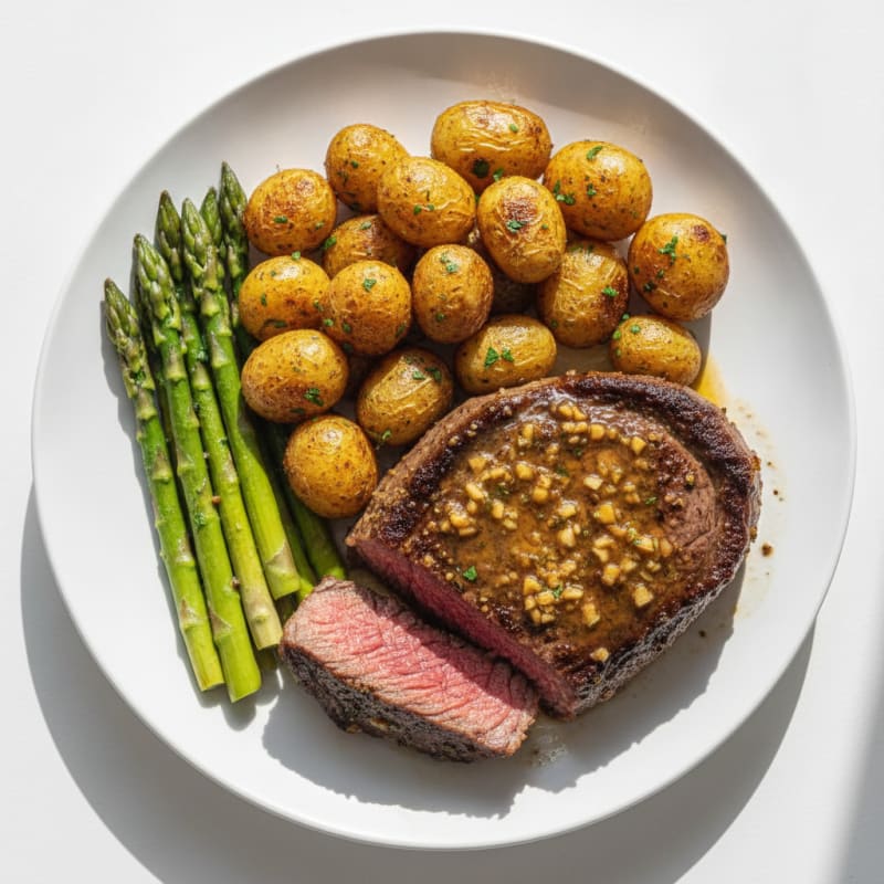 Garlic Herb Butter Pan-Seared Steak