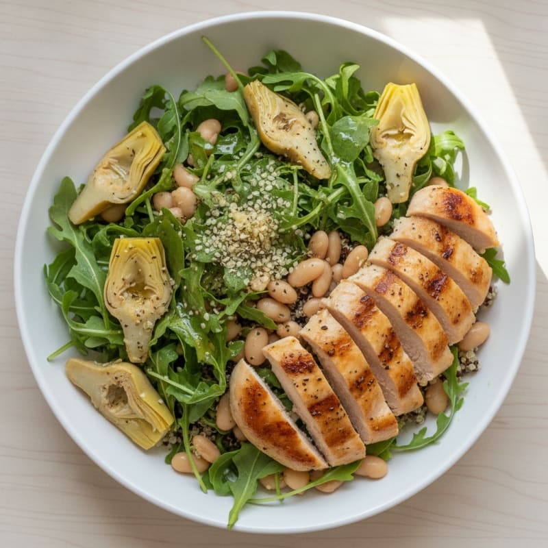 White Bean Artichoke Savory Lunch Bowl