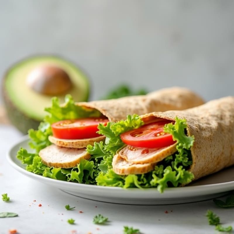 Turkey and Creamy Avocado Fresh Wrap